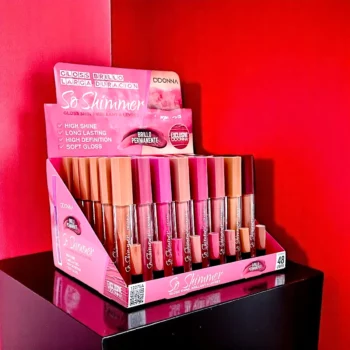 Présentoir de 48 (soit 0,98€ l'unité) Brillant à Lèvres SO SHIMMER 24H - D'Donna – Image 2