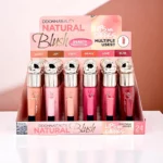 Présentoir de 24 (1,26€ pièce) : Blush Liquide NATURAL "Lips & Cheeks" - D'Donna