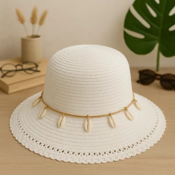 Mélange de 3 (soit 3,30€) Chapeaux d’Été avec Bandeau Coquillages – Mélange de Couleurs – Image 4