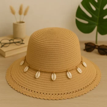 Mélange de 3 (soit 3,30€) Chapeaux d’Été avec Bandeau Coquillages – Mélange de Couleurs – Image 6