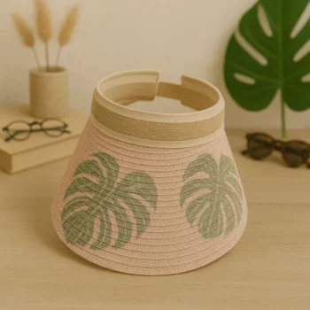 Mélange de 3 (soit 3€) Casquette d’Été Motif Feuille Tropicale – Mélange de Couleurs – Image 4