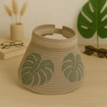 Mélange de 3 (soit 3€) Casquette d’Été Motif Feuille Tropicale – Mélange de Couleurs – Image 3