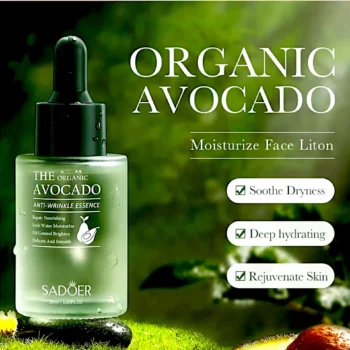 Lot de 3 Soins Visage à l’Avocat – SADOER (Sérum, Nettoyant, Crème) – Image 2