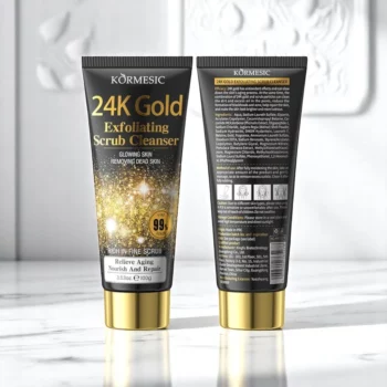 Lot de 3 (2,17€ Pièce) Nettoyant & Exfoliant 24K pour le Visage 100ml – KORMESIC – Image 2