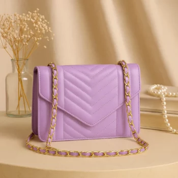 Sac à main Rigide à Rabat MAUVE