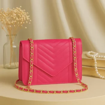 Sac à main Rigide à Rabat FUSCHIA