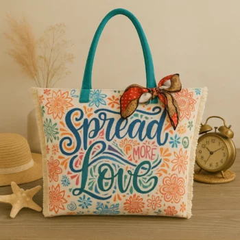 Mélange de 3 (soit 6,75€) : Sac Estival SPREAD MORE LOVE – Coloris Mélangés