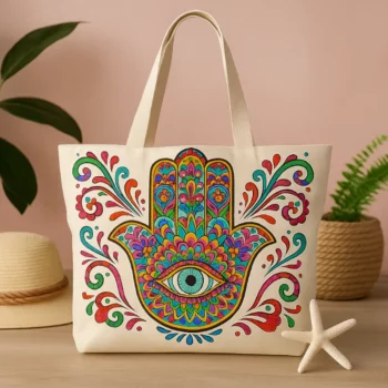 Mélange de 3 (soit 4,50€) : Sac Estival MAIN DE FATMA – Coloris Mélangés – Image 4