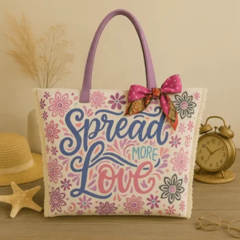 Mélange de 3 (soit 6,75€) : Sac Estival SPREAD MORE LOVE – Coloris Mélangés – Image 3