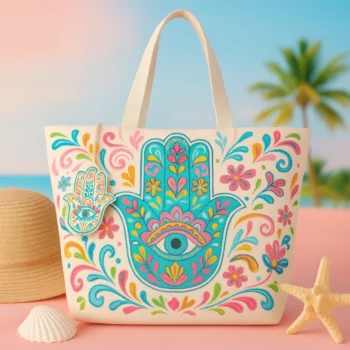 Mélange de 3 (soit 4,50€) : Sac Estival MAIN DE FATMA – Coloris Mélangés – Image 3