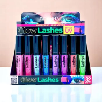 Présentoir de 32 (soit 0,98€ l'unité) Mascara Glow Lashes UV - DDONNA