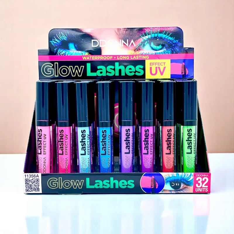 Présentoir de 32 (soit 0,98€ l'unité) Mascara Glow Lashes UV - DDONNA