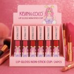 Présentoir de 24 (soit 1,50€ unité) : LIP GLOSS NON-STICK CUP – KEVIN & COCO