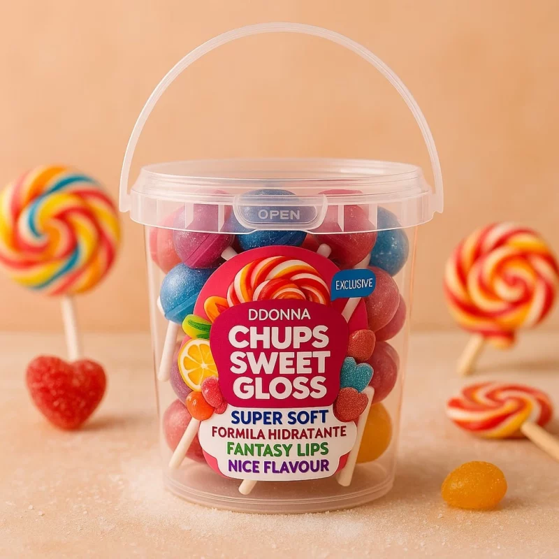 Seau de 24 (soit 1,13€ unité) : Gloss Magic CHUPS SWEET Révélateur de PH – D'DONNA