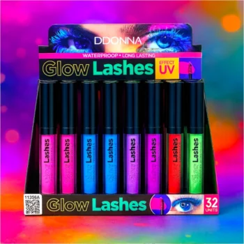 Présentoir de 32 (soit 0,98€ l'unité) Mascara Glow Lashes UV - DDONNA