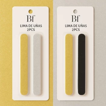 Pack de 12 Couleurs Mélangées (soit 0,98€ pièce) : 2 Limes pour Ongles DORÉ & ARGENTÉ - Beautiful Face