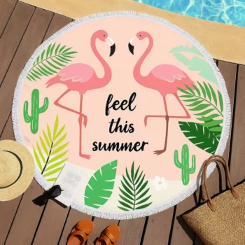 Mélange de 6 Motifs Variés (soit 4,50€) : Serviettes de Plage Rondes 150 cm – Image 7