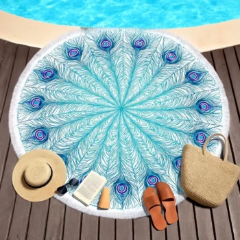 Mélange de 6 Motifs Variés (soit 4,50€) : Serviettes de Plage Rondes 150 cm