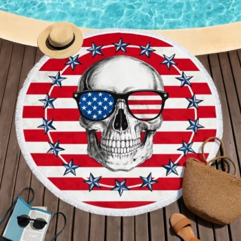 Mélange de 6 Motifs Variés (soit 4,50€) : Serviettes de Plage Rondes 150 cm – Image 9