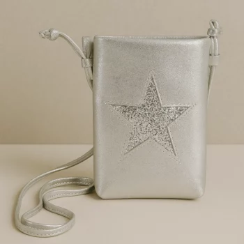 Petit Sac à Main Bandoulière avec Étoile Pailletée - Argenté