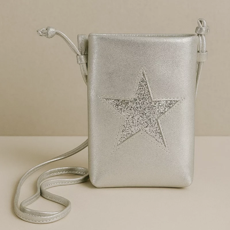 Petit Sac à Main Bandoulière avec Étoile Pailletée - Argenté