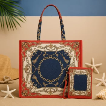 Mélange de 3 (soit 6,75€) : Sac Estival imprimé Style BAROQUE – Coloris Mélangés