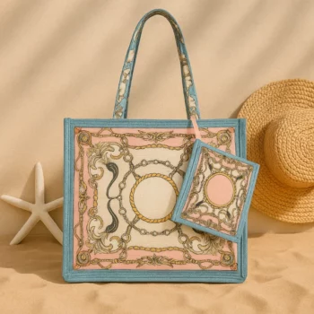 Mélange de 3 (soit 6,75€) : Sac Estival imprimé Style BAROQUE – Coloris Mélangés – Image 6