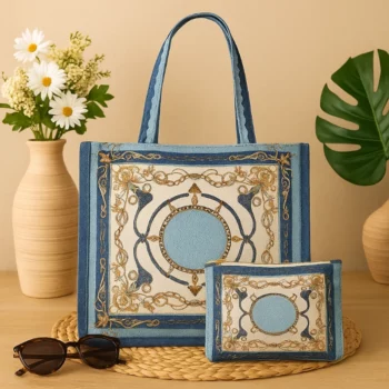 Mélange de 3 (soit 6,75€) : Sac Estival imprimé Style BAROQUE – Coloris Mélangés – Image 5