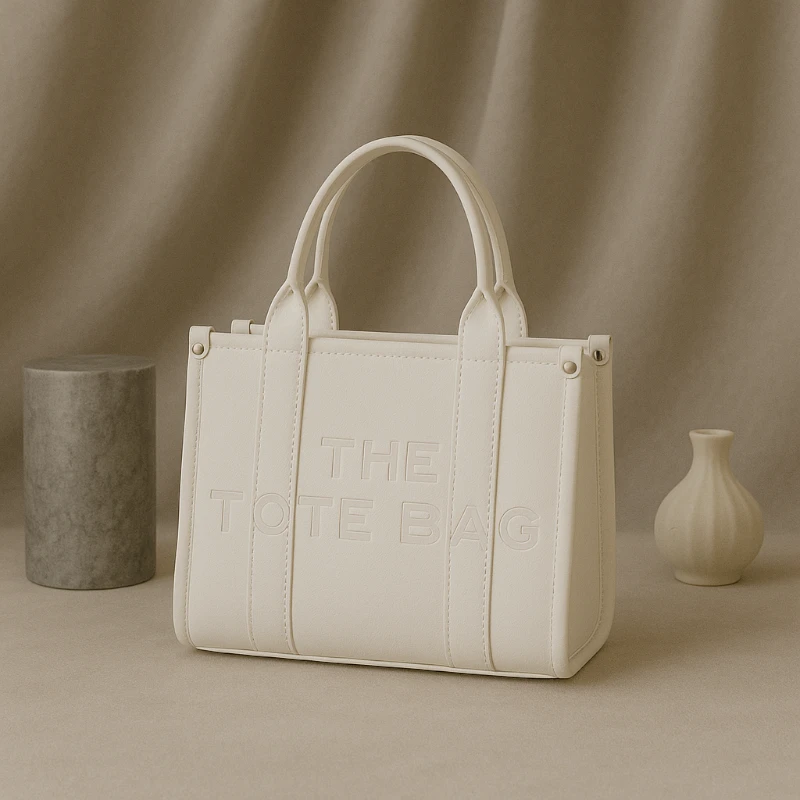grossiste sac tote gag prix grossiste (3) Sac à Main « THE TOTE BAG » – Élégance Structurée et Design Minimaliste - Blanc – Image 1