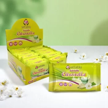 Présentoir de 12 (Soit 1,25€ le Blister) : Paquets de Lingettes Anti-Moustiques Citronnelle – Setablu – Image 3