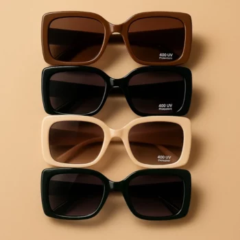 Lot de 4 (2,90€ pièce) : Paires de Lunettes de Soleil – Motif Léopard – 5 Couleurs Assortis