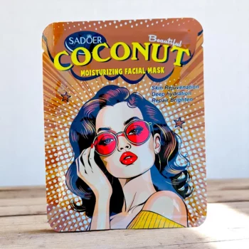 Lot de 3 (0,75€ unité) : Masques Visage Hydratants à la Noix de Coco – SADOER – Image 2