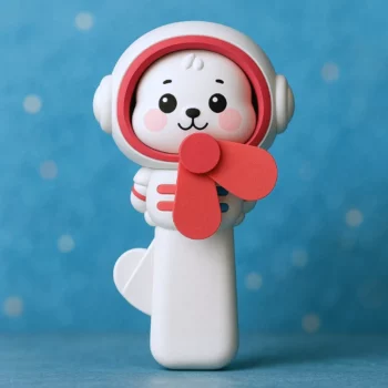 Lot de 24 (soit 0,60€ pièce) : Mini Ventilateurs Manuels – Modèle Astronaute Animal
