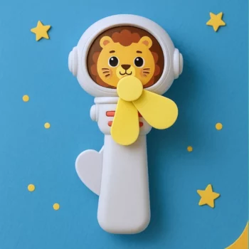 Lot de 24 (soit 0,60€ pièce) : Mini Ventilateurs Manuels – Modèle Astronaute Animal – Image 3