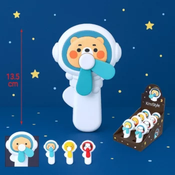 Lot de 24 (soit 0,60€ pièce) : Mini Ventilateurs Manuels – Modèle Astronaute Animal – Image 2