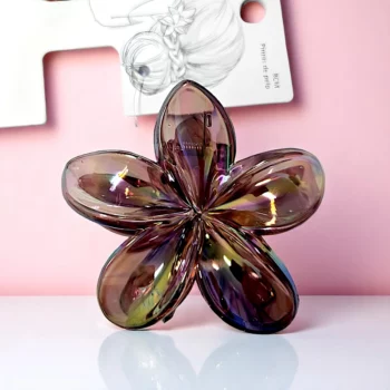 Carton de 12 (soit 1,25€ Le Coffret) : Pinces à Cheveux Fleur – 6 Couleurs Assorties (2 par Couleur) – Image 2