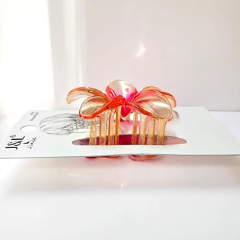 Carton de 12 (soit 1,25€ Le Coffret) : Pinces à Cheveux Fleur – 4 Couleurs Assorties (3 par Couleur) – Image 6