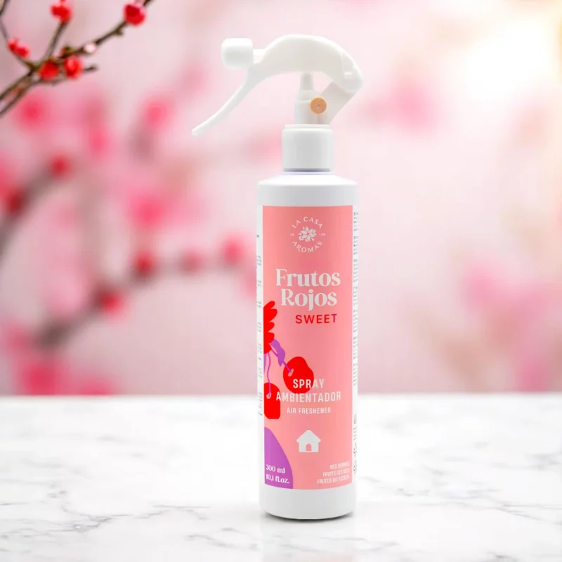 Lot de 4 (2,30€ pièce) : Sprays d’Ambiance 300 ml – Frutos Rojos Sweet – La Casa de los Aromas