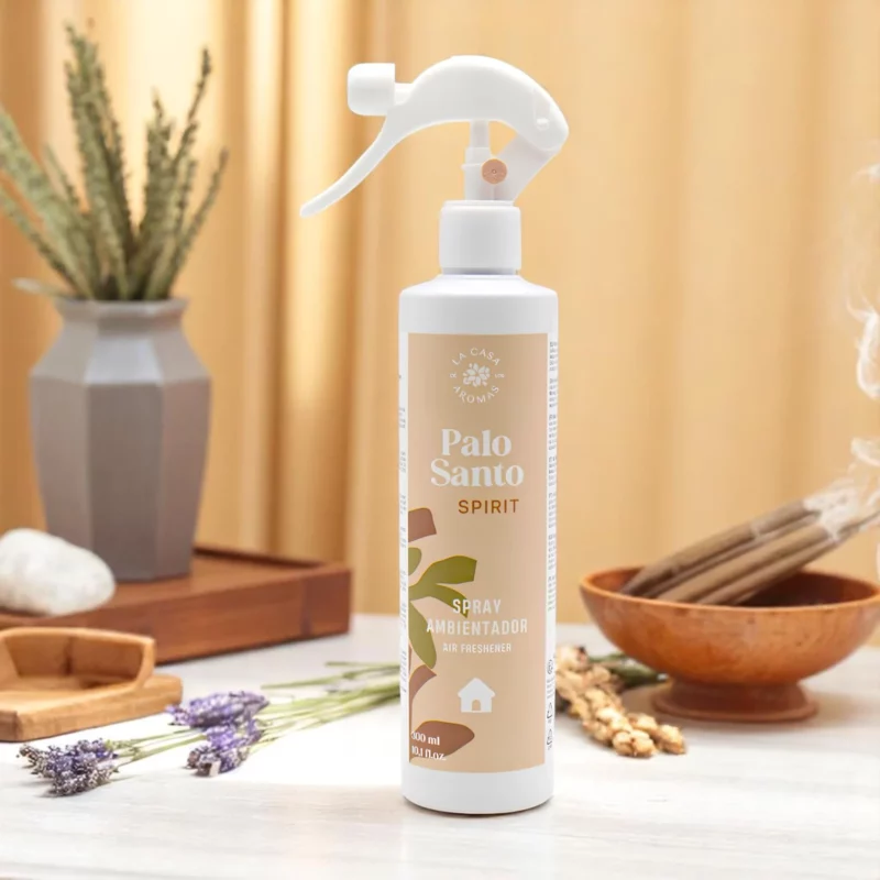 Lot de 4 (2,30€ pièce) : Sprays d’Ambiance 300 ml – Palo Santo Spirit – La Casa de los Aromas