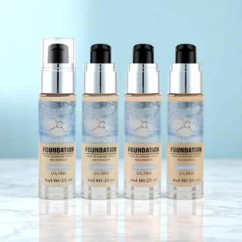 Présentoir de 12 (2,05€ unité) : Base de maquillage collagène – Karité – Longue tenue