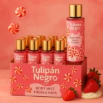 Lot de 12 (2,28€ Pièce) : Brumes Parfumées FRAISE & CRÈME 250ml – TULIPAN NEGRO