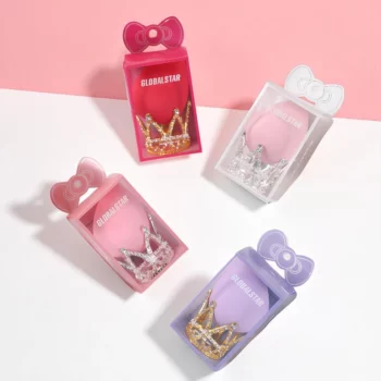 Lot de 12 (soit 1,65€ Pièce) : Éponge de Maquillage Œuf Coloré + Support Couronne – Image 2