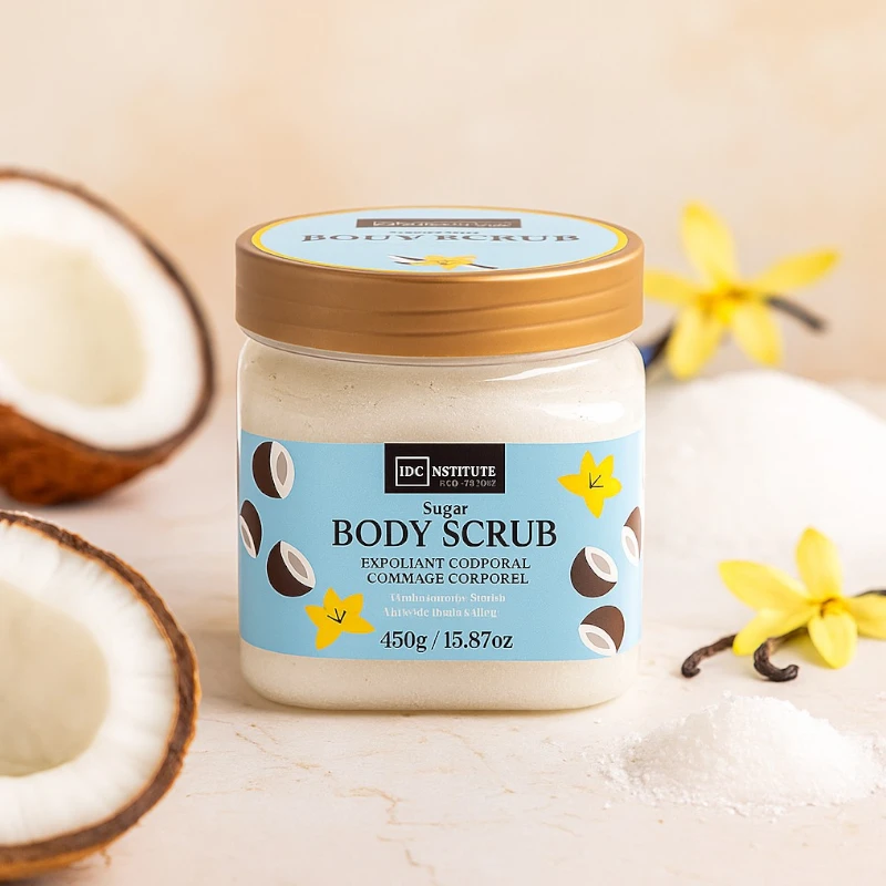 IDC INSTITUTE COCO & VANILLA SUGAR BODY Lot de 6 (3,90€ Pièce) : Gommages Sucre IDC Institute Coco & Vanille 450g – Image 1