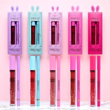 Présentoir de 10 (1,70€ le Set) : Set Gloss & Crayon pour lèvres HAPPY EASTER – Kevin & Coco – Image 3