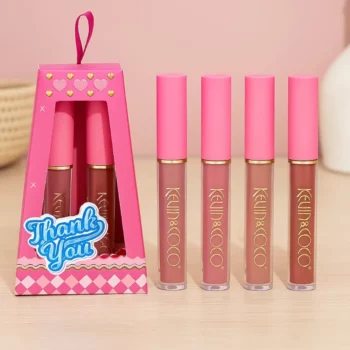 Présentoir de 6 (3,30€ le Set) : Set 4 Gloss pour lèvres THANK YOU – Kevin & Coco