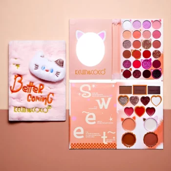 Lot de 6 (8,25€ Pièce) : PALETTE VISAGE 38 COULEURS – SWEET CAT EDITION – KEVIN & COCO – Image 2