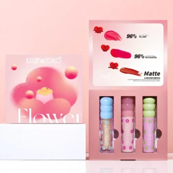 Présentoir de 12 (2,70€ le Set) : Set 3 Gloss à lèvres FLOWER – Kevin & Coco – Image 3