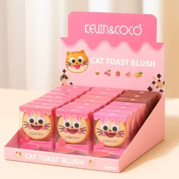 Présentoir de 24 (2,02€ Pièce) : Fard à joues CAT TOAST BLUSH – Kevin & Coco
