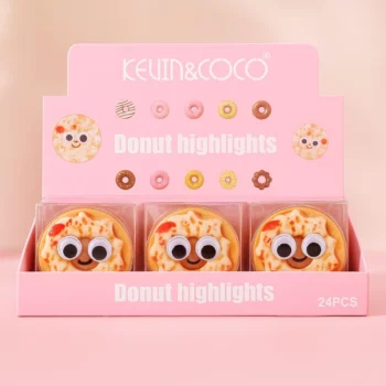 Présentoir de 24 (2,02€ Pièce) : Highlighter DONUT  – Kevin & Coco