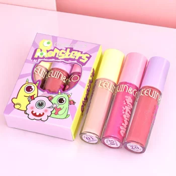 Présentoir de 24 : Set 3 Gloss pour lèvres MONSTER – Kevin & Coco – Image 2
